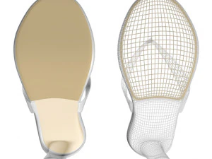 Thong heel sandals 01 3D Model