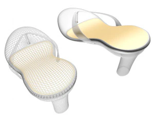 Thong heel sandals 01 3D Model