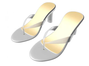 Thong heel sandals 01 3D Model
