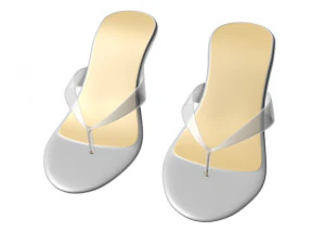 Thong heel sandals 01 3D Model