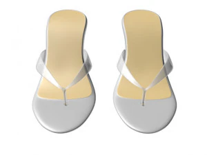 Thong heel sandals 01 3D Model