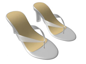 Thong heel sandals 01 3D Model