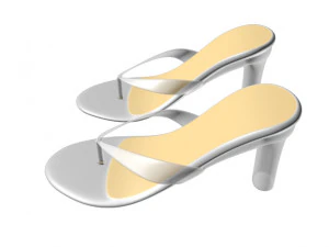 Thong heel sandals 01 3D Model