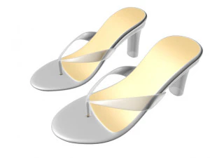 Thong heel sandals 01 3D Model