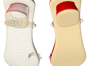 Thong slide sandals 01 3D Model