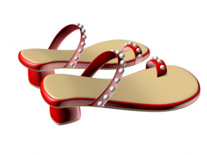 thong slide sandals 01 Modello 3D