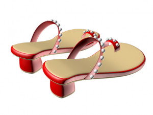 thong slide sandals 01 Modello 3D