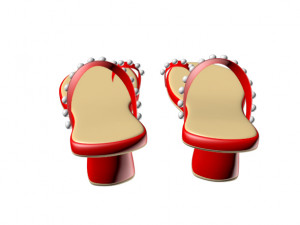 thong slide sandals 01 Modello 3D
