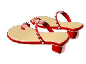 Thong slide sandals 01 3D Model