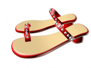 thong slide sandals 01 Modello 3D