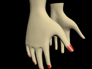 female hands 01 3D मॉडल