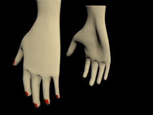 female hands 01 3D मॉडल