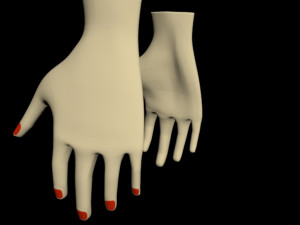 female hands 01 3D मॉडल
