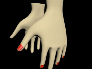 female hands 01 3D मॉडल