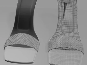 Patterned-strap stiletto sandals 01 3D Model