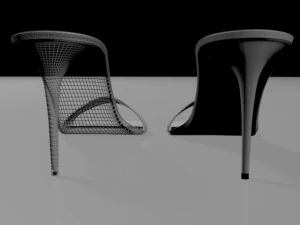 Patterned-strap stiletto sandals 01 3D Model