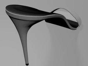 Patterned-strap stiletto sandals 01 3D Model