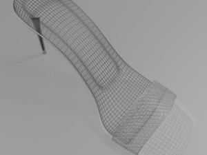 Patterned-strap stiletto sandals 01 3D Model