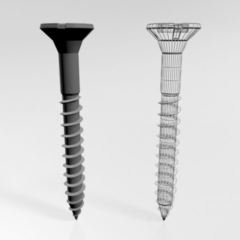 drywall screw 01 3D Модель .c4d .max .obj .3ds .fbx .stl .blend 