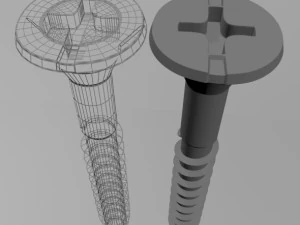 Drywall screw 01 3D Model