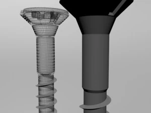 Drywall screw 01 3D Model