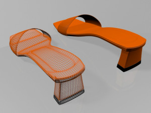 square-toe block-heel sandals 01 Modello 3D