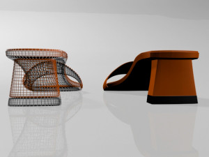 square-toe block-heel sandals 01 Modello 3D