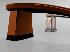 Square-toe block-heel sandals 01 3D Model