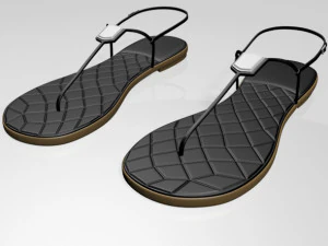 टी-स्ट्रैप थोंग सैंडल 01 3D मॉडल