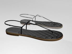 t-strap thong sandals 01 3D Модель