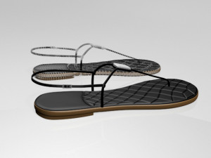 t-strap thong sandals 01 3D Модель