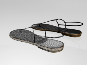 t-strap thong sandals 01 3D Модель