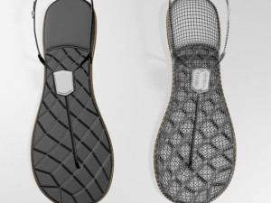 t-strap thong sandals 01 3D Модель