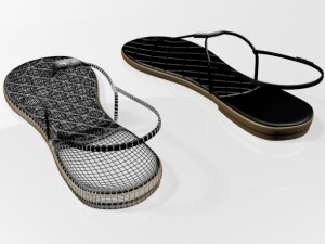 t-strap thong sandals 01 3D Модель