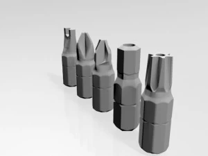 Screwdriver screw heads 01 3D Model
