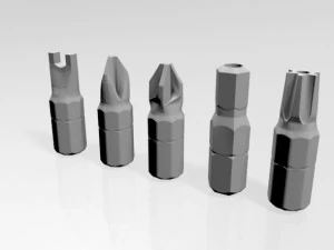 Screwdriver screw heads 01 3D Model