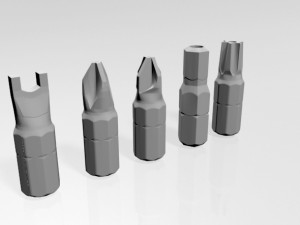 screwdriver screw heads 01 3D Model