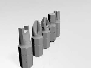 screwdriver screw heads 01 3D Model