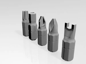 Screwdriver screw heads 01 3D Model