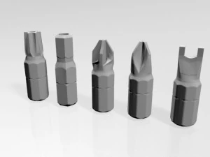 Screwdriver screw heads 01 3D Model