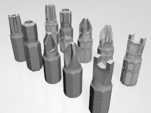 screwdriver screw heads 01 3D Model