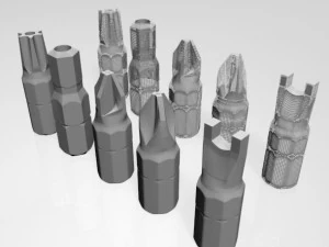 Screwdriver screw heads 01 3D Model