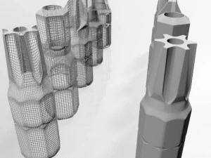 Screwdriver screw heads 01 3D Model