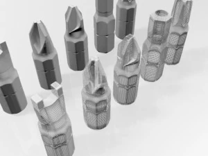 Screwdriver screw heads 01 3D Model