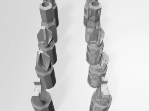 Screwdriver screw heads 01 3D Model