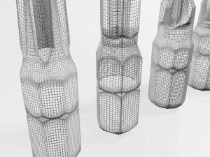 Screwdriver screw heads 01 3D Model