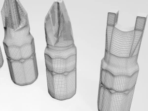 Screwdriver screw heads 01 3D Model