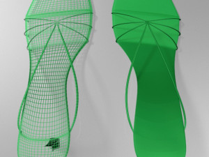 strappy spool-heel sandals 01 Model 3D