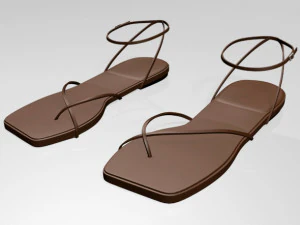 टो-लूप एंकल-स्ट्रैप सैंडल 01 3D मॉडल