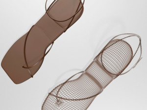 toe-loop ankle-strap sandals 01 Modelo 3D